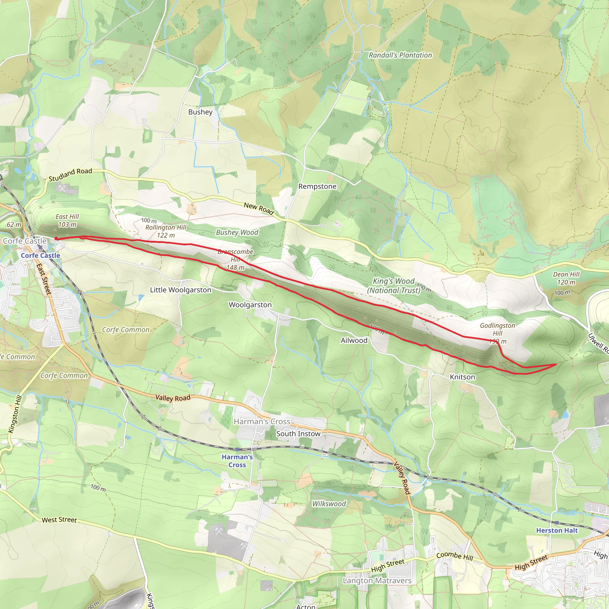 Ailwood Down Loop mobile static map