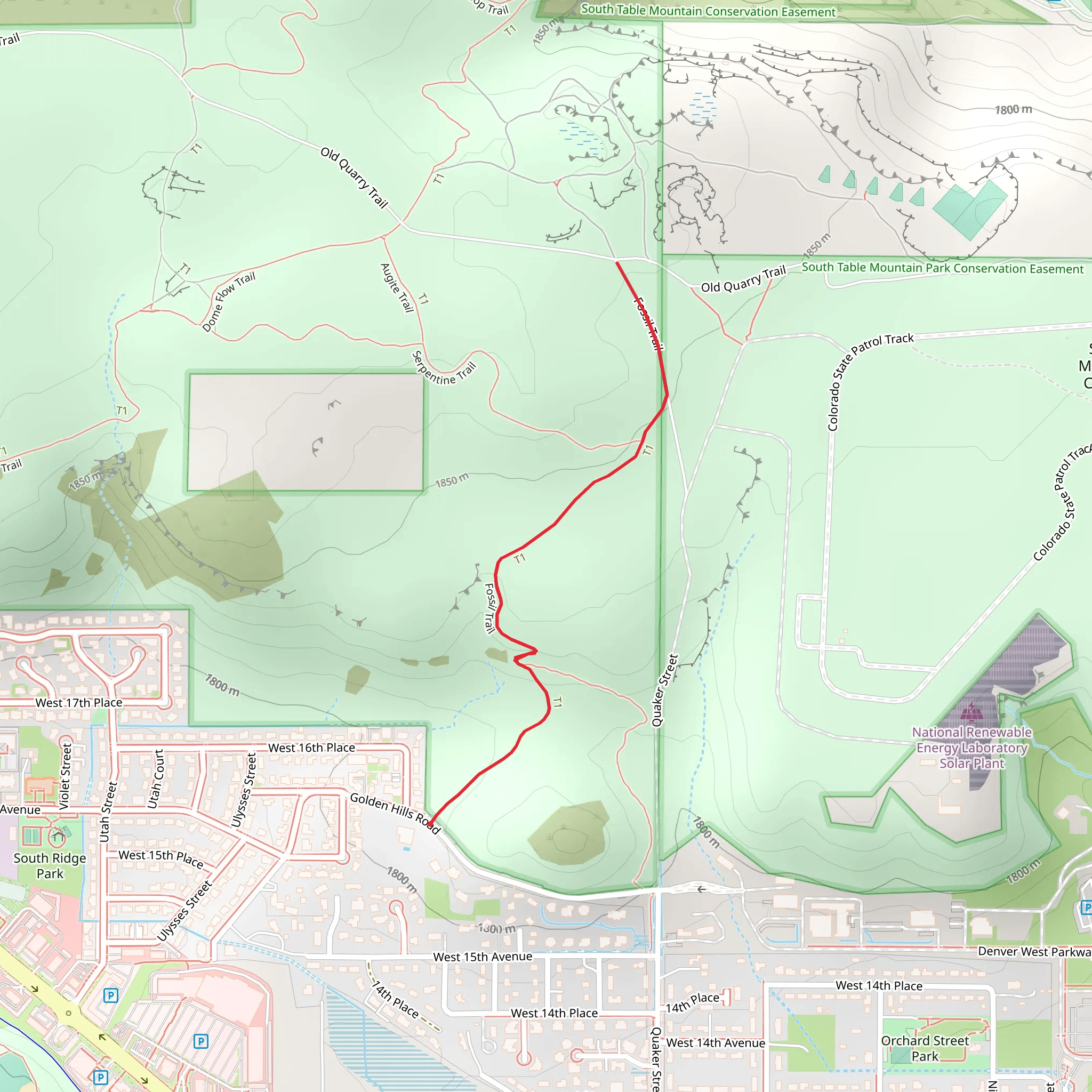 Fossil Trail mobile static map