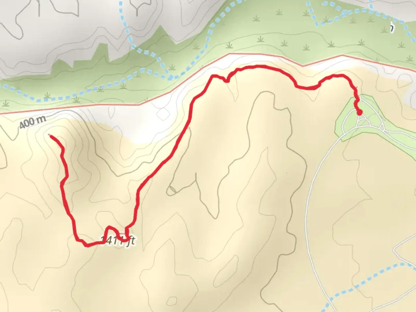 An image depicting the trail Las Vegas Bluffs Trail and its surrounding area.