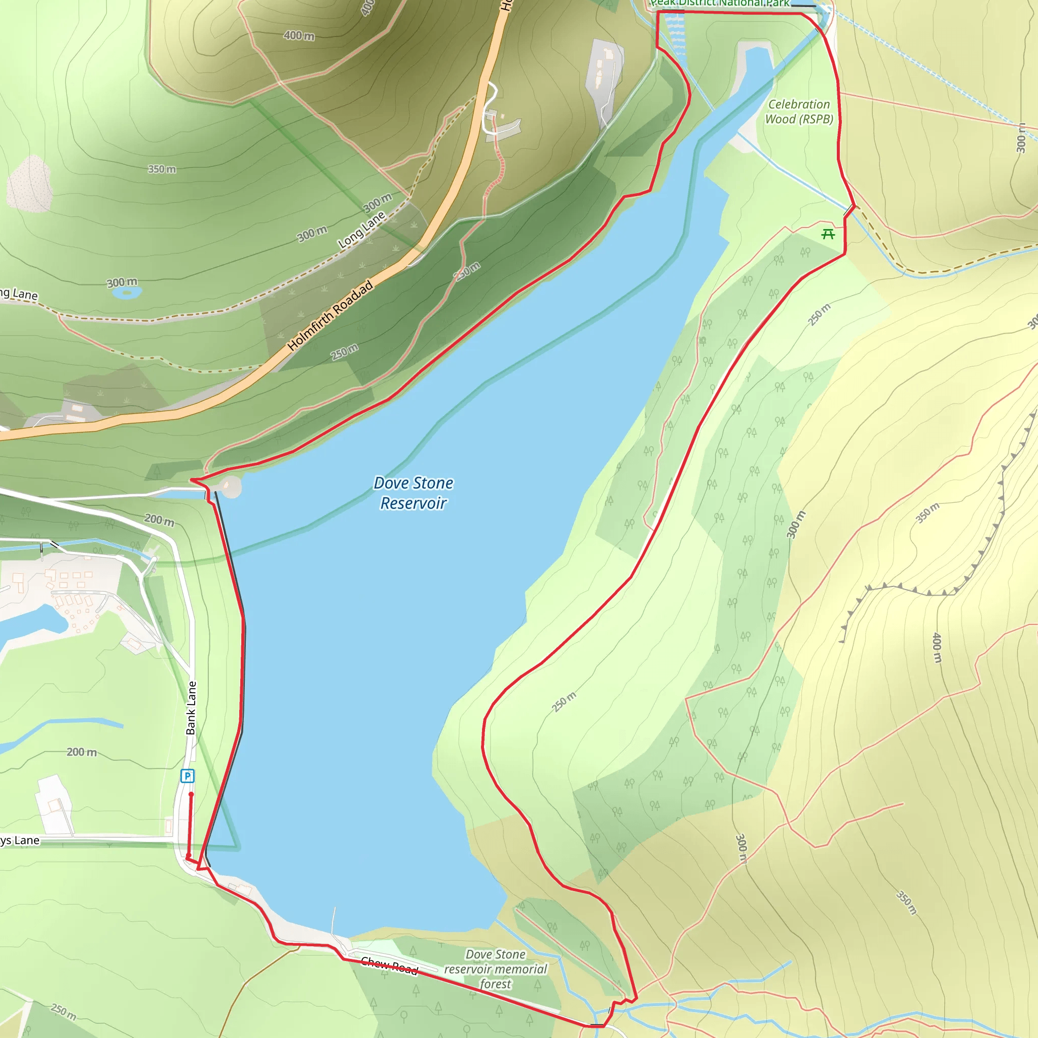 Dove Stone Walk mobile static map