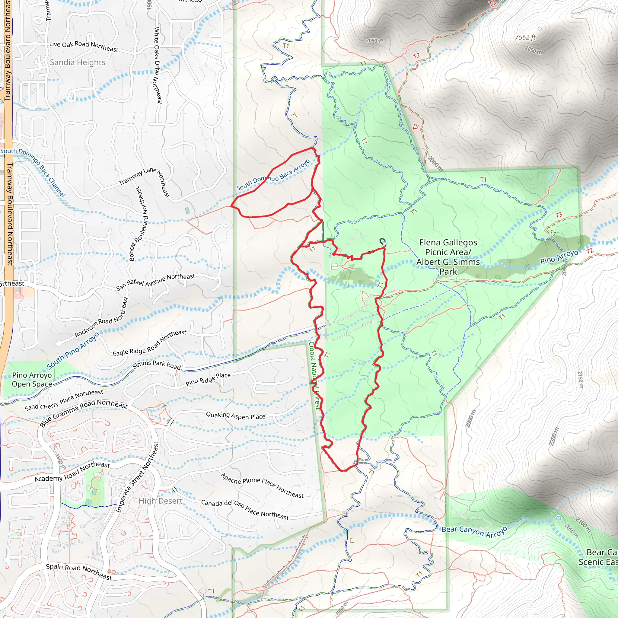 Foothills and Trail 366 Loop mobile static map