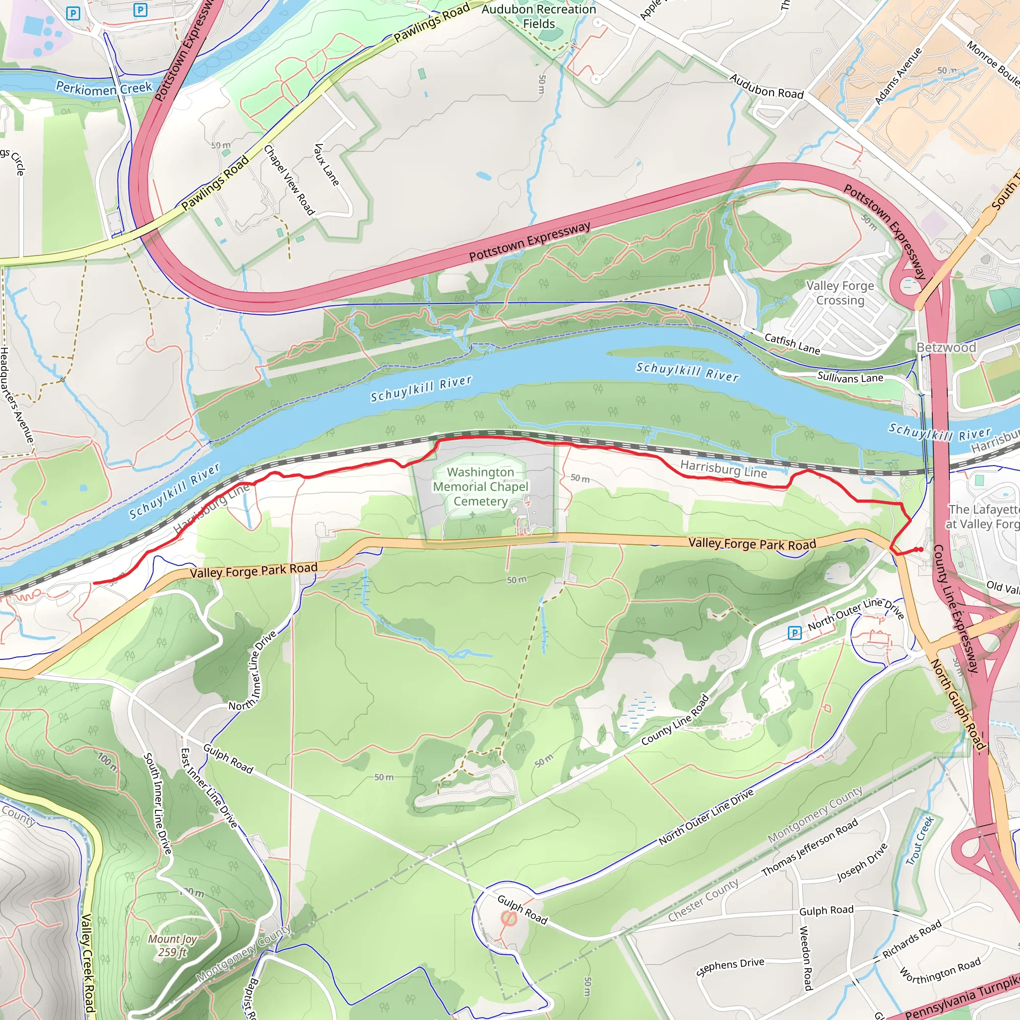 Chapel Trail mobile static map