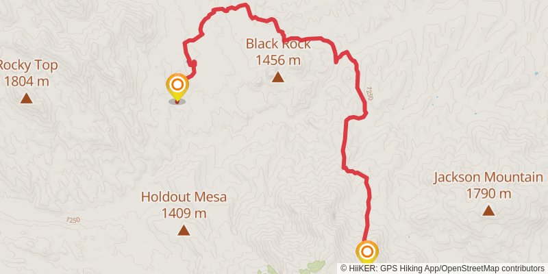 Sky Islands Traverse stage 32 Map