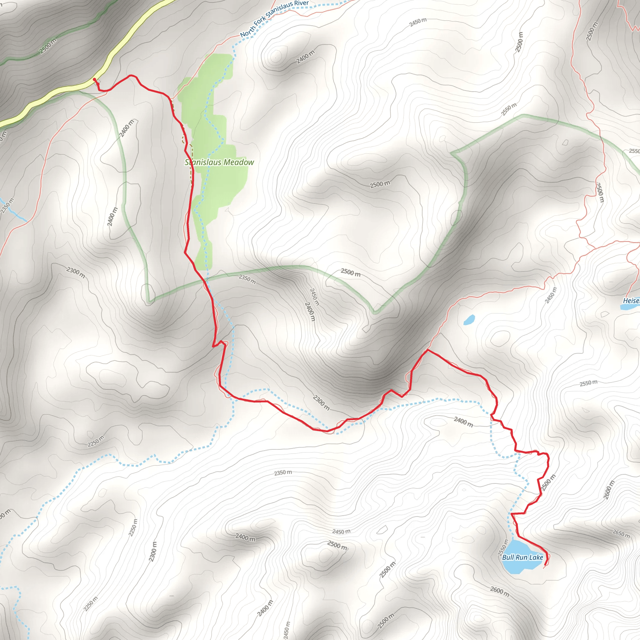 Bull Run Lake Trail mobile static map