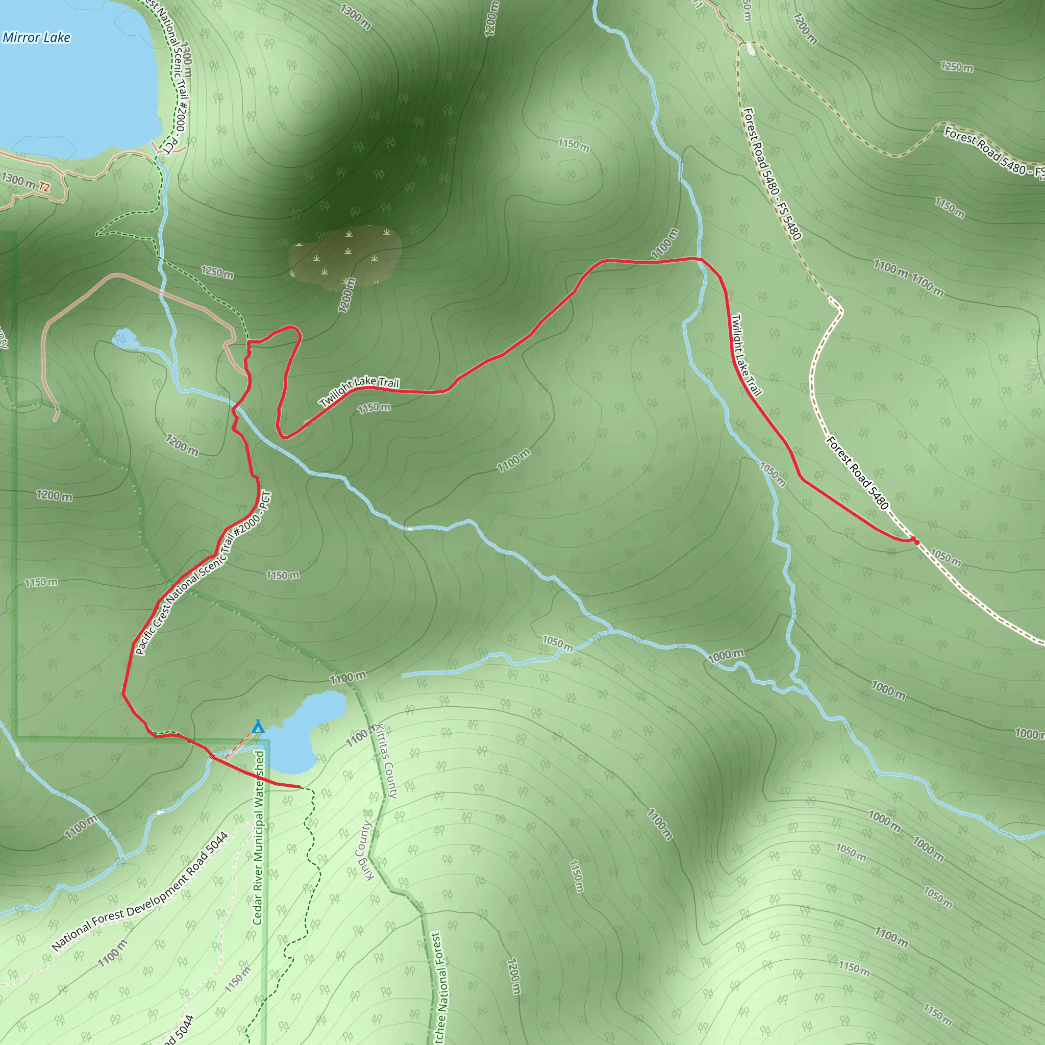 Twilight Lake Trail mobile static map