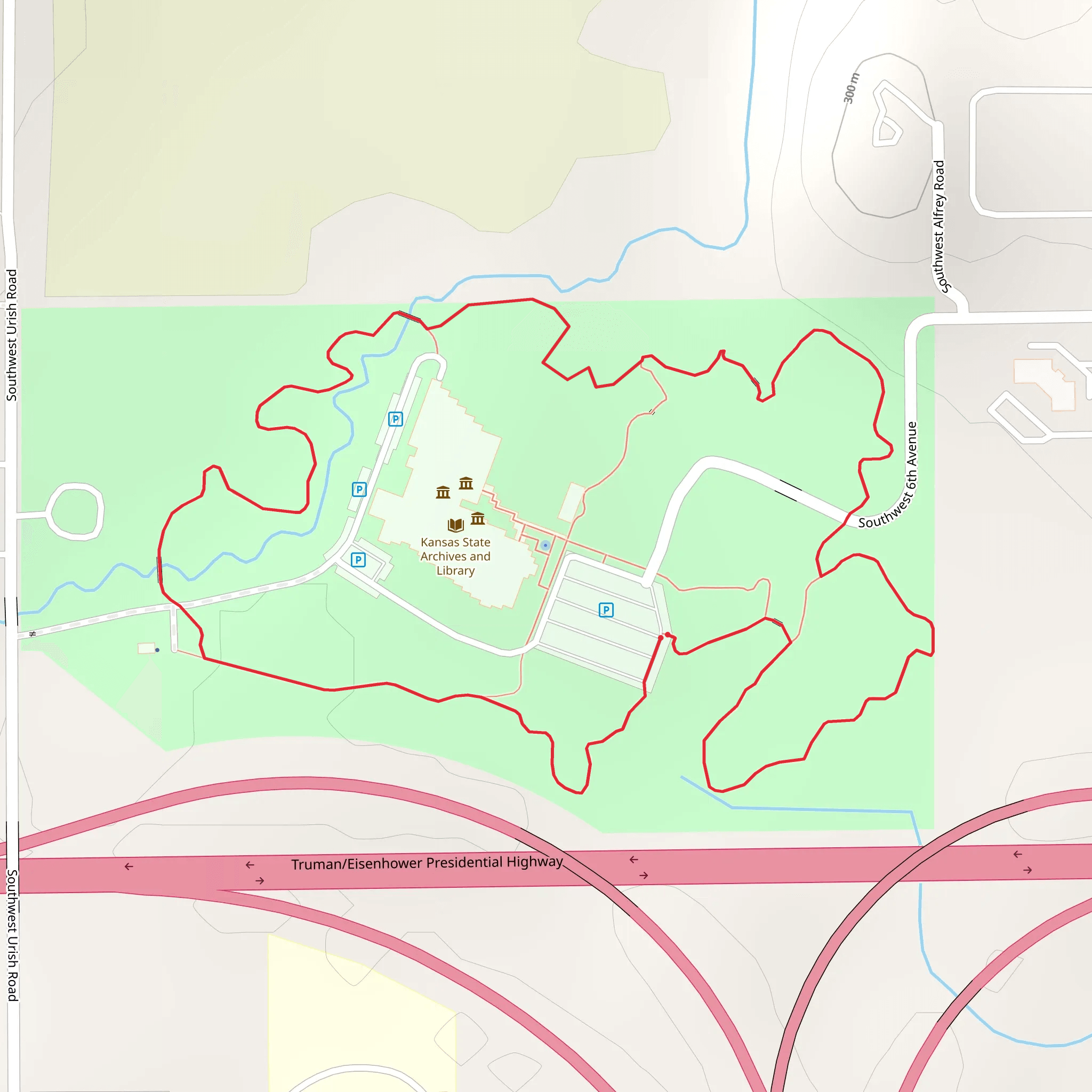 Kansas Historical Society Nature Loop Trail mobile static map