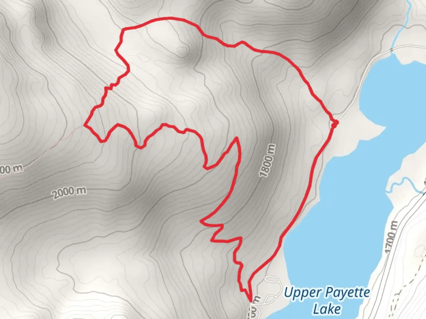 An image depicting the trail Deep Creek Trail and Upper Payette Lake Connector Loop and its surrounding area.