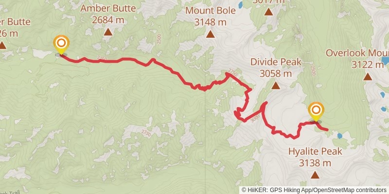 Storm Castle Creek Trail stage 2 Map