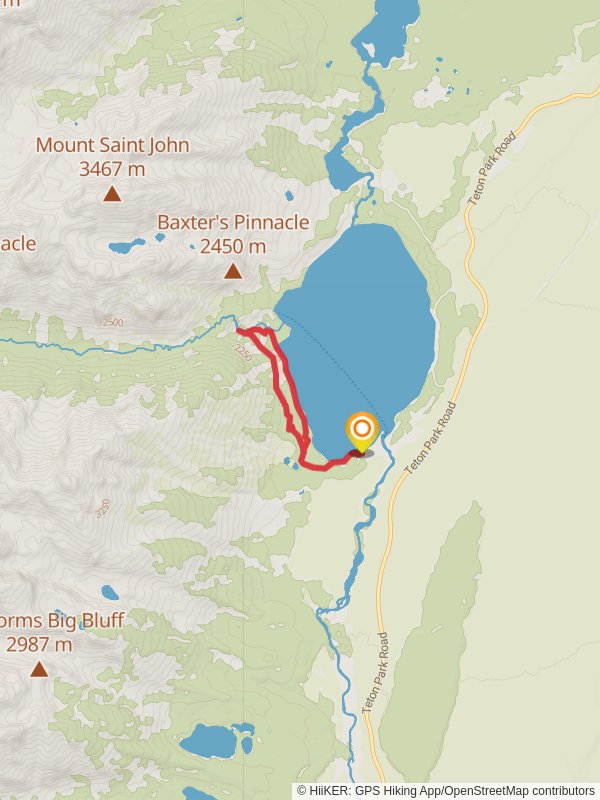 Jenny lake outlet trail map