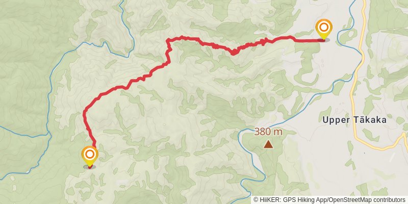 Anatoki and Waingaro Track stage 4 Map