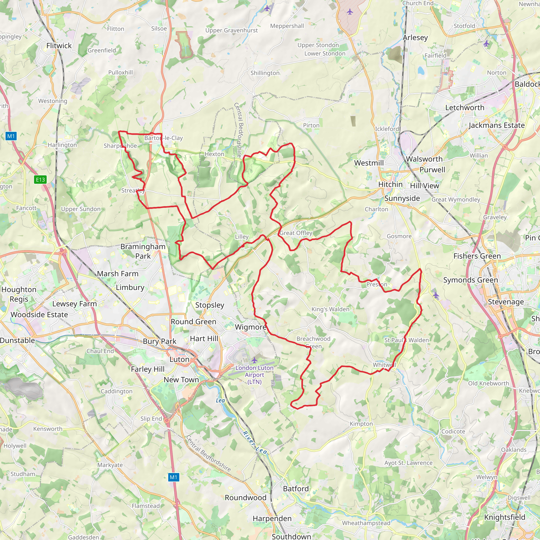 North Chiltern Trail mobile static map
