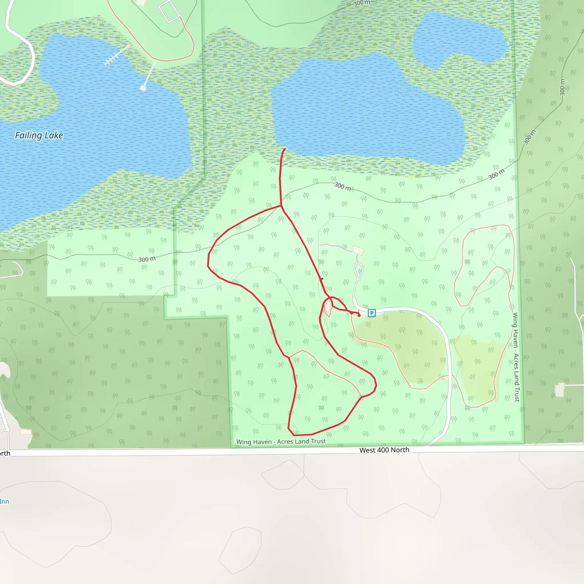Failing Lake Loop mobile static map