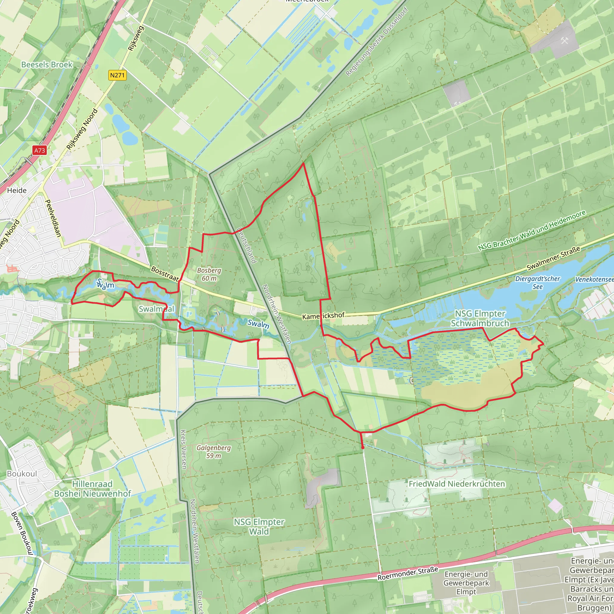Swalmdal and NSG Elmpter Schwalmbruch Loop mobile static map