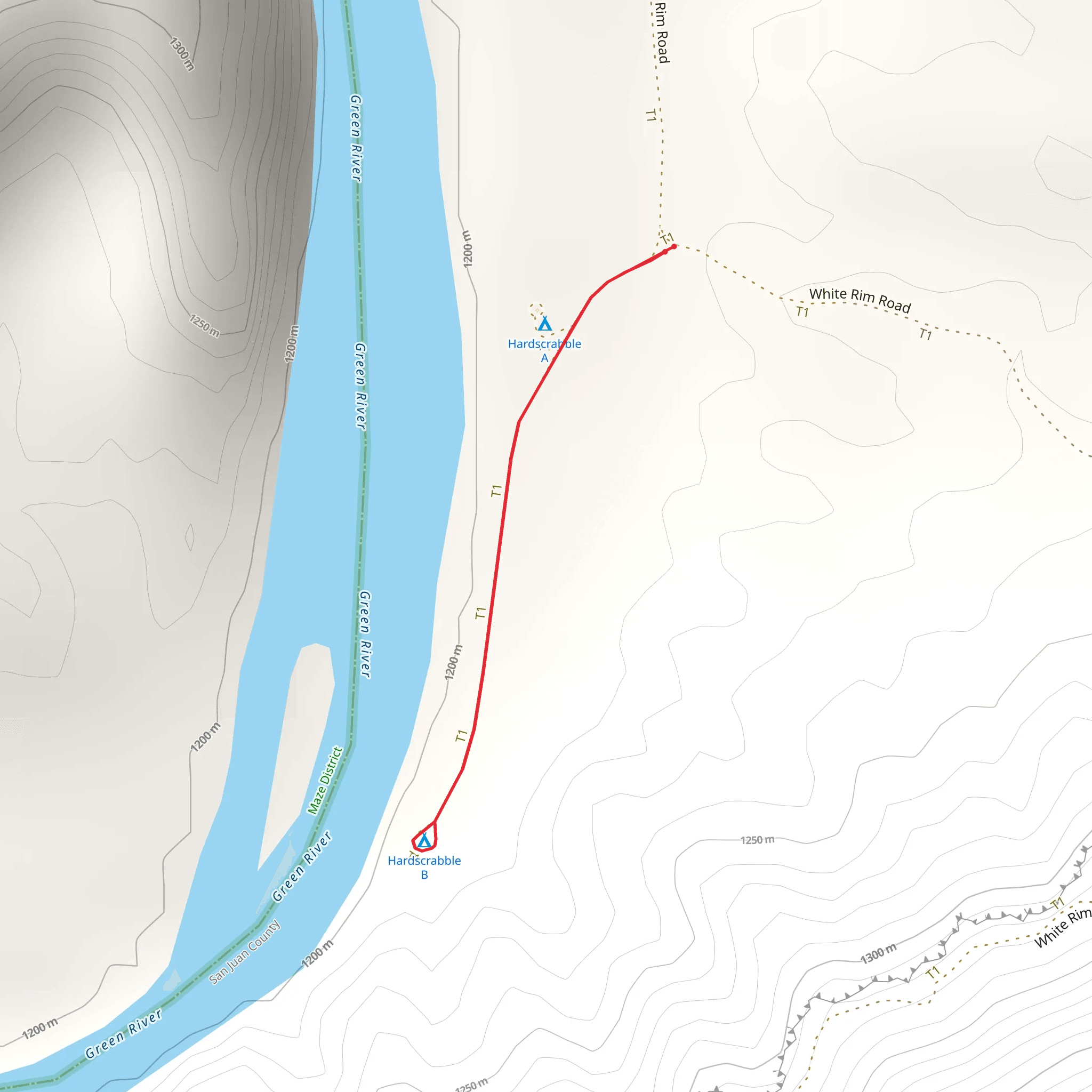 Hard Scrabble Camp Trail mobile static map
