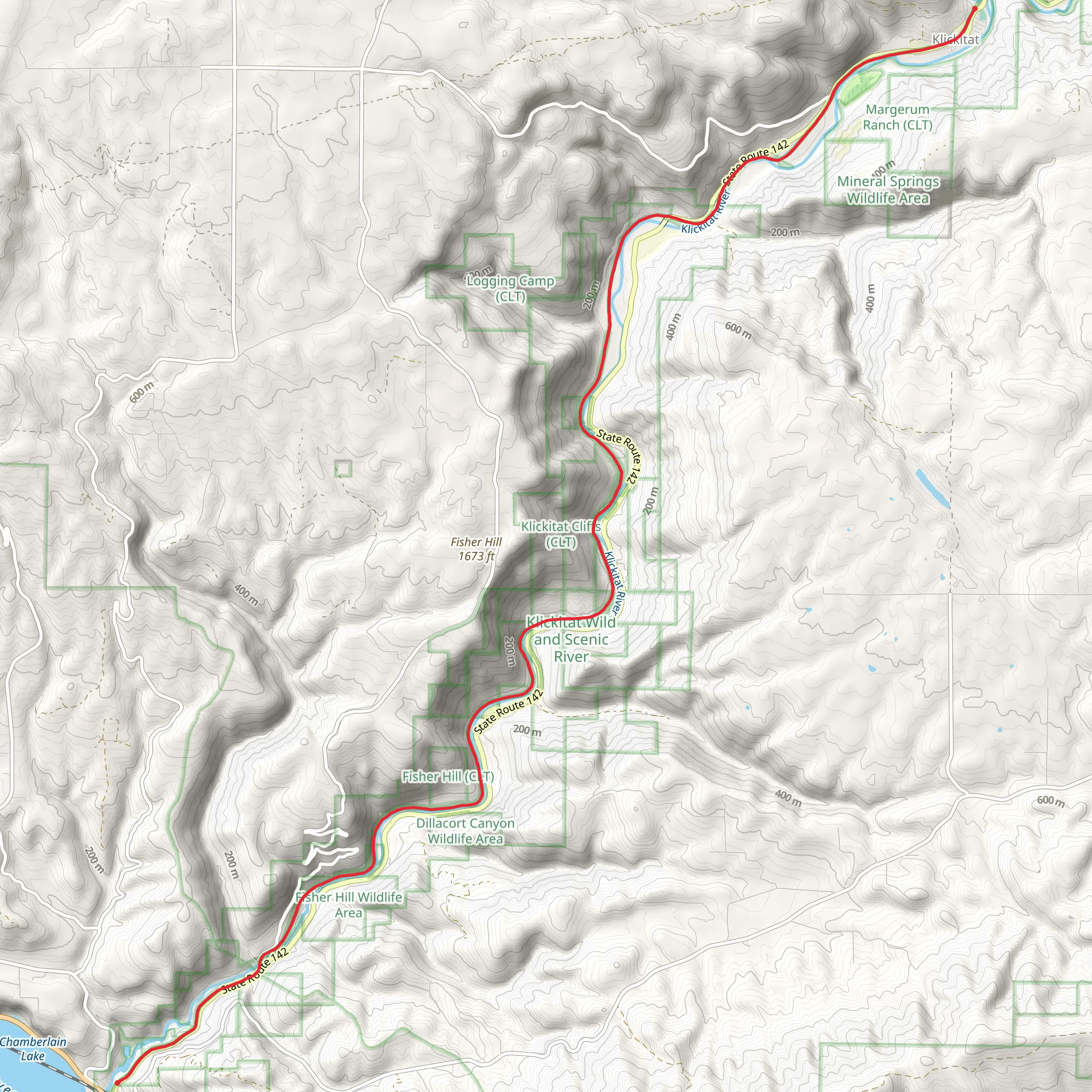 Klickitat Rail Trail - Klickitat River mobile static map