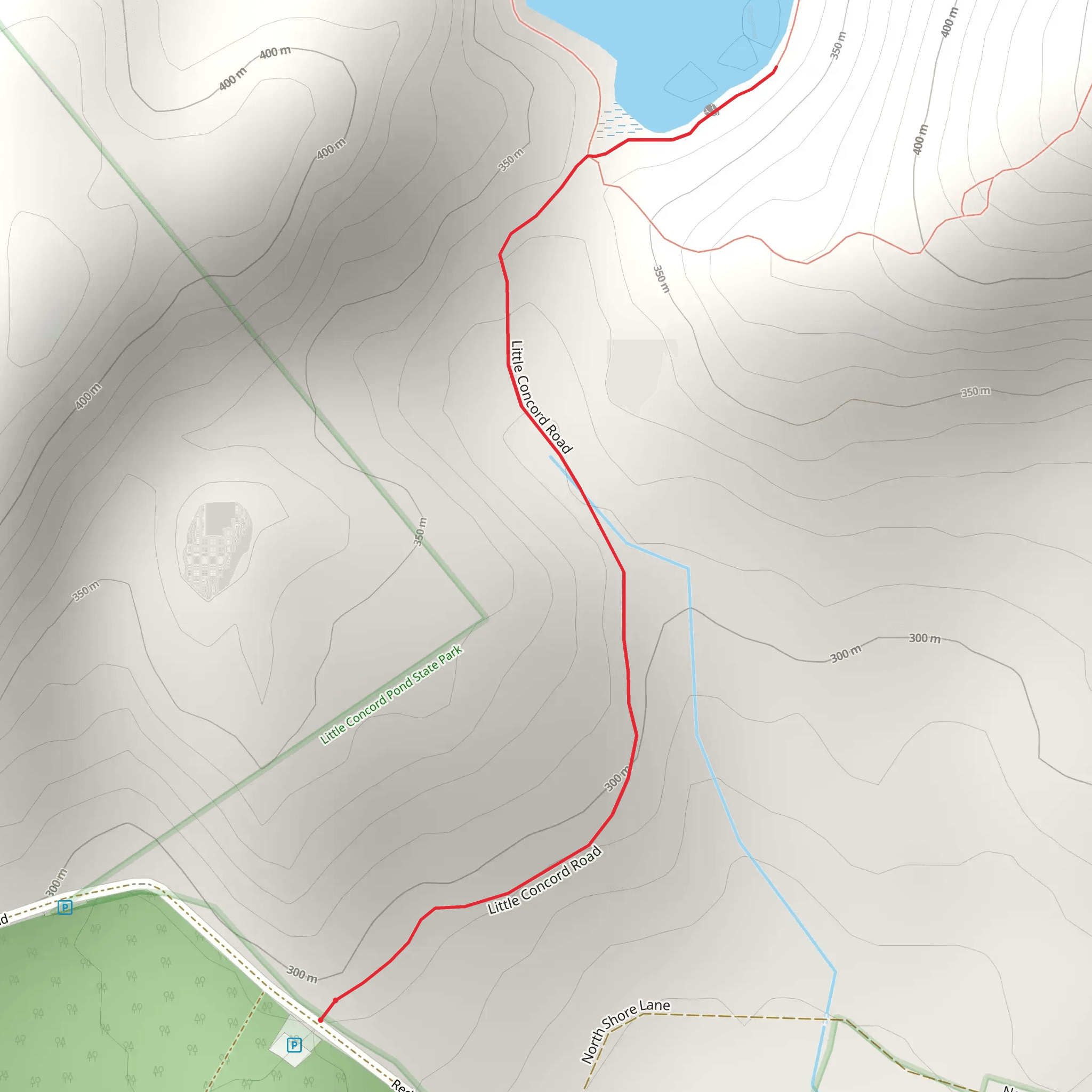Little Concord Pond Trail mobile static map