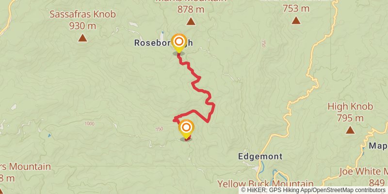 Mountains-to-Sea Trail stage 25 Map