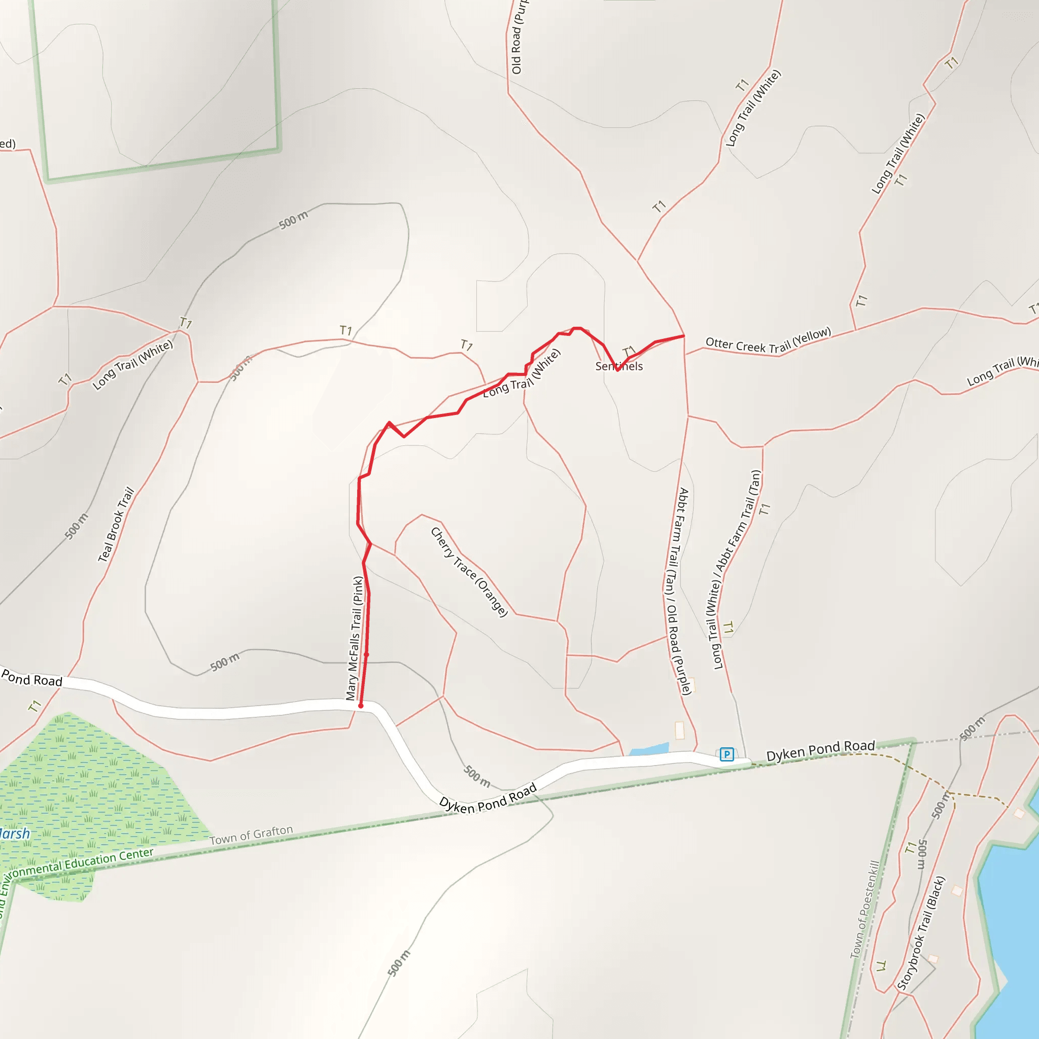 Mary McFalls Trail mobile static map