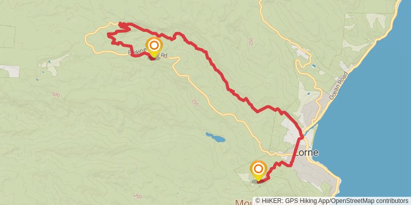 Erskine Falls Circuit Trail stage 2 Map