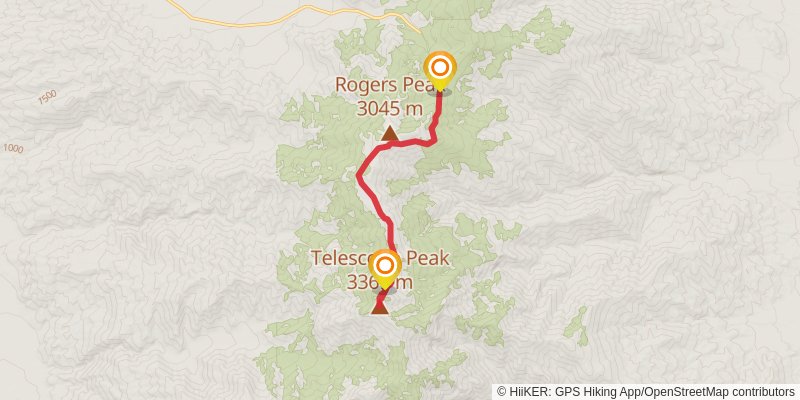 Telescope Peak Trail stage 2 Map