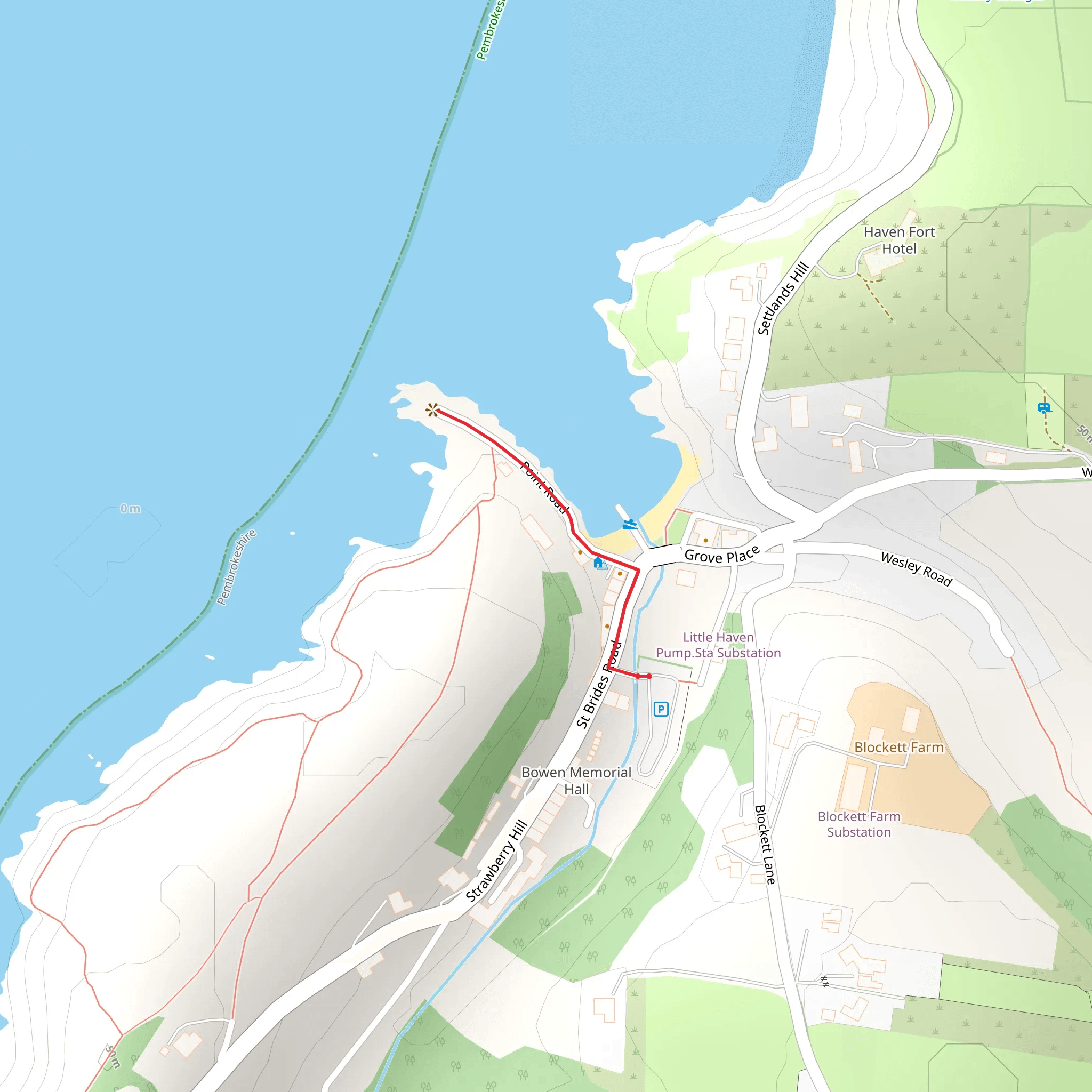 The Point - Little Haven mobile static map