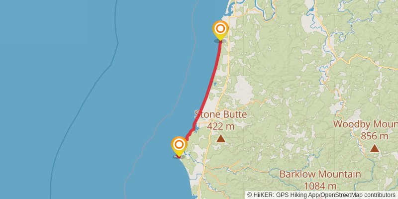 Oregon Coast Trail stage 26 Map