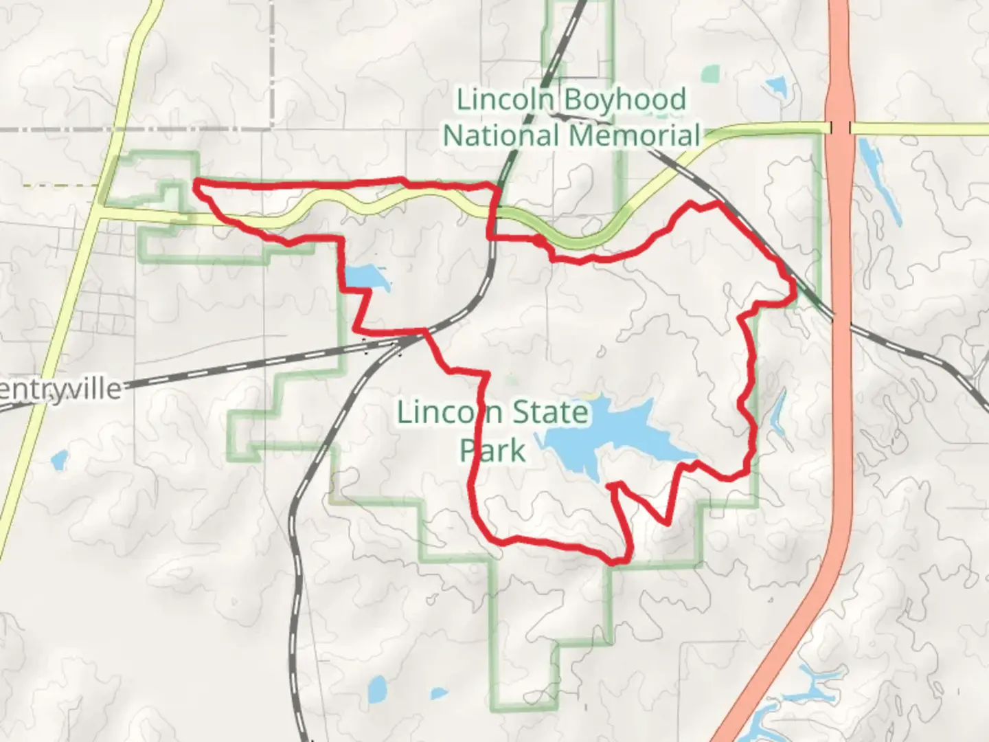 An image depicting the trail Weber Lake and Lake Lincoln Loop and its surrounding area.