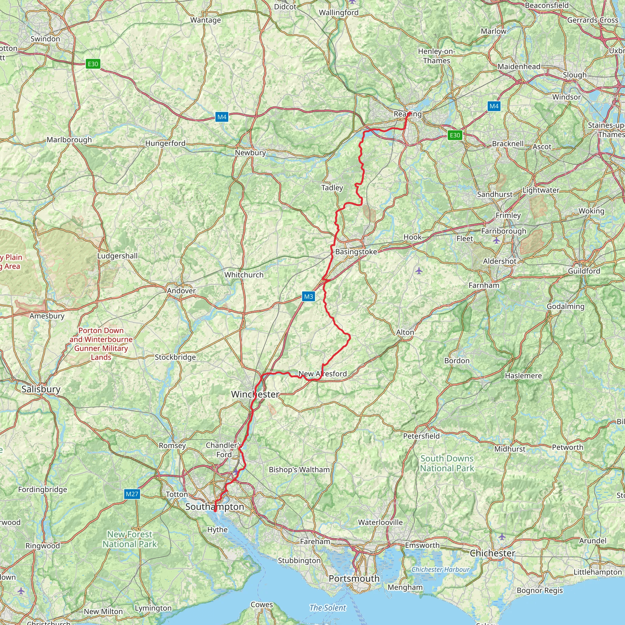 St James Way mobile static map