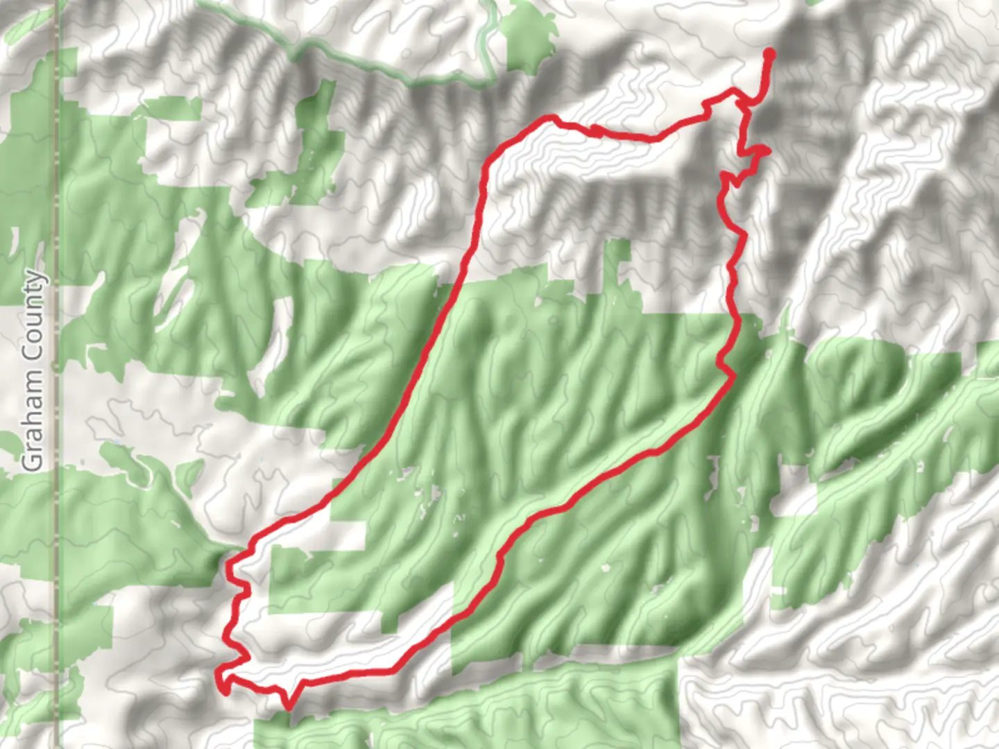 An image depicting the trail McBride Mesa Trail and Squirrel Canyon Trail and its surrounding area.