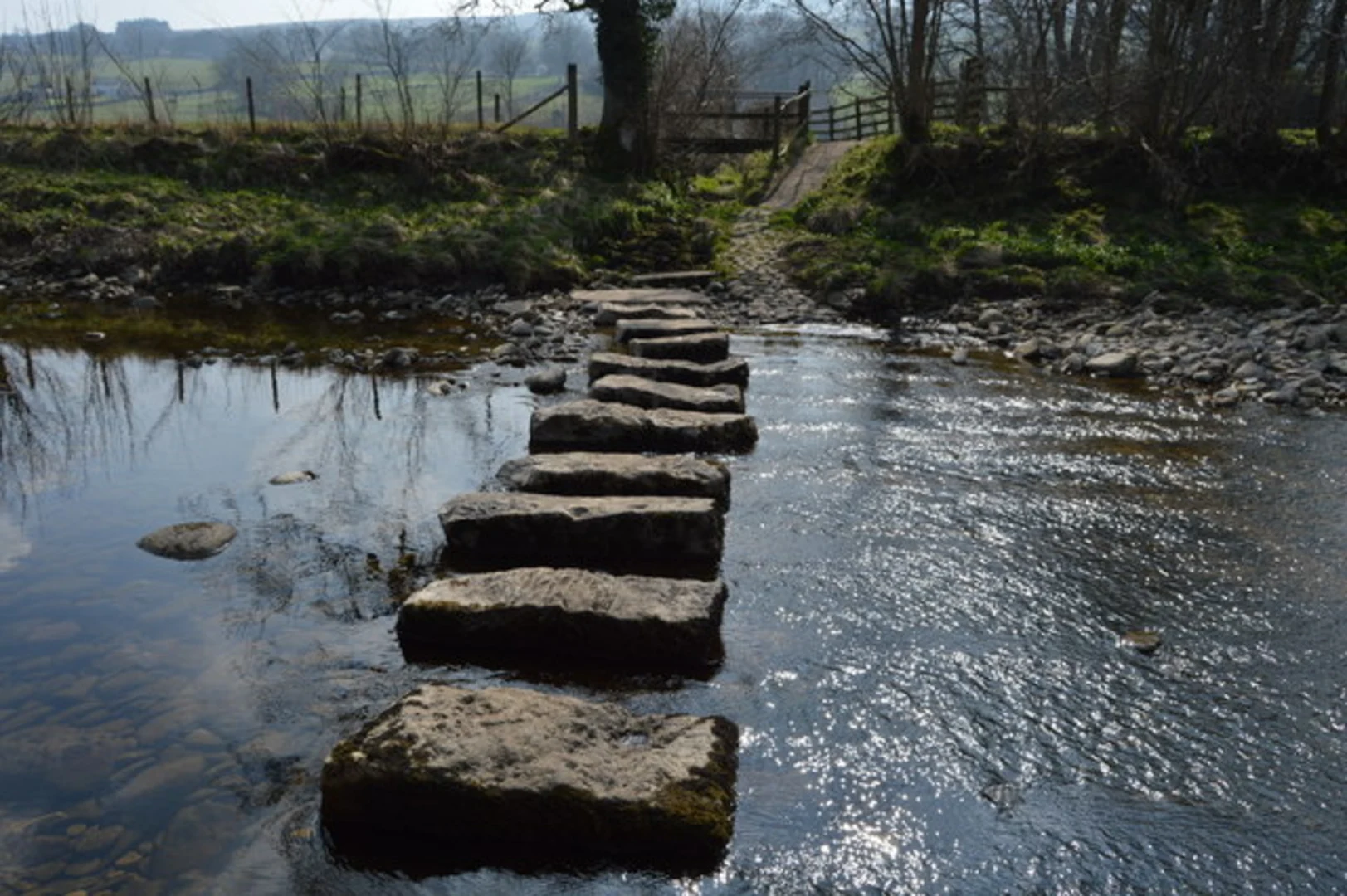 An image depicting the trail Dent - Hacker Gill - River Dee and Church Bridge and its surrounding area.