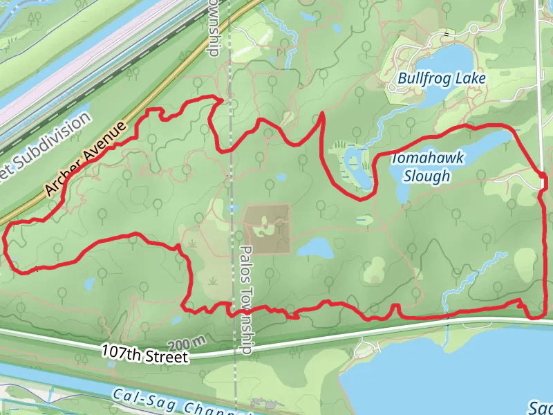 Tomahawk Slough Loop via Palos Orange Unpaved Trail