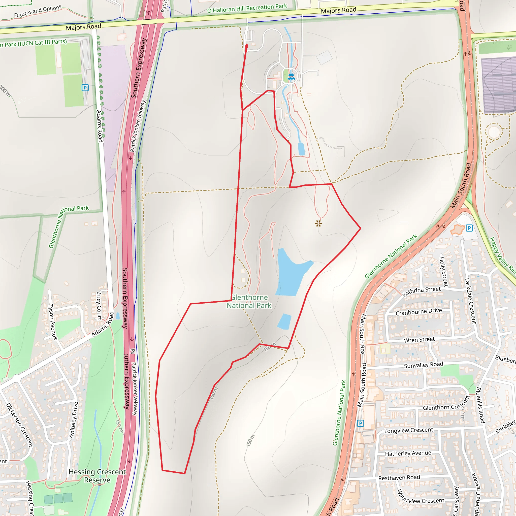 Glenthorne Loop Trail mobile static map