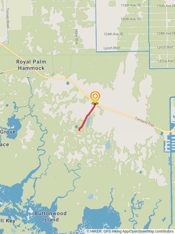 Marsh Trail Out and Back mobile static map