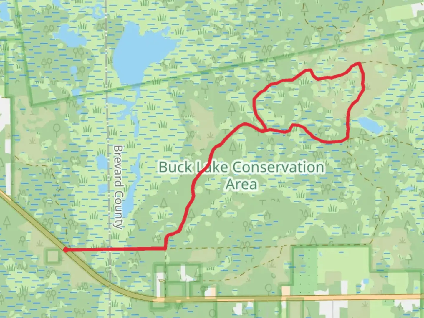 An image depicting the trail Freshwater Lake and its surrounding area.