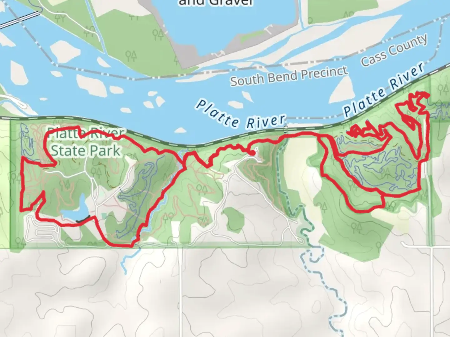An image depicting the trail Jenny Newman Lake Loop and its surrounding area.