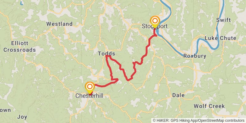 Buckeye Trail stage 72 Map