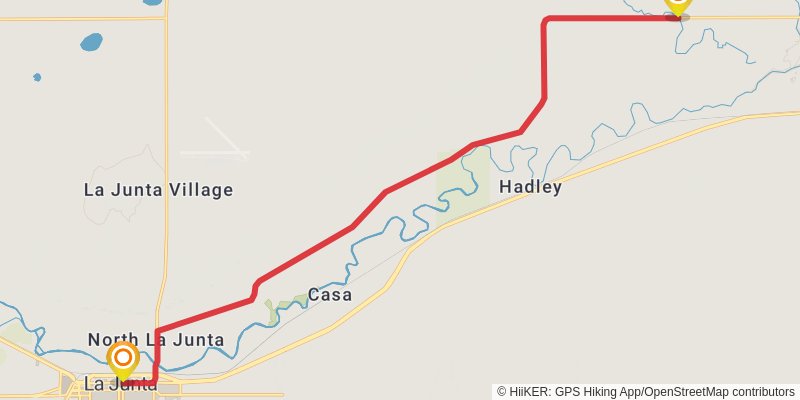 American Discovery Trail South Route - Colorado stage 7 Map