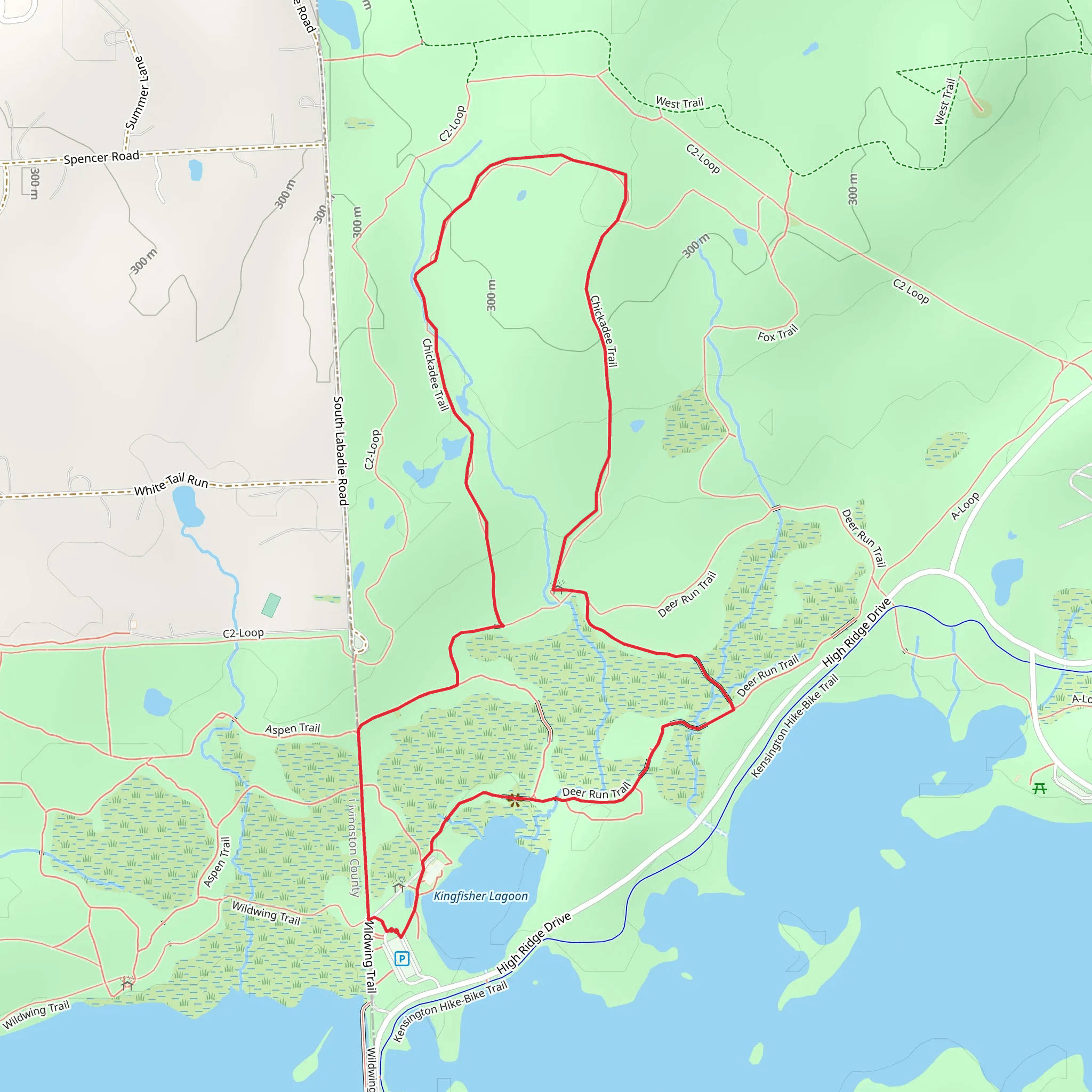 Chickadee - Deer Run Loop Trail mobile static map