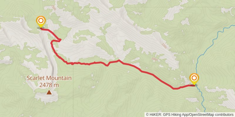 East Fork Ahorn Creek via Continental Divide Trail stage 2 Map