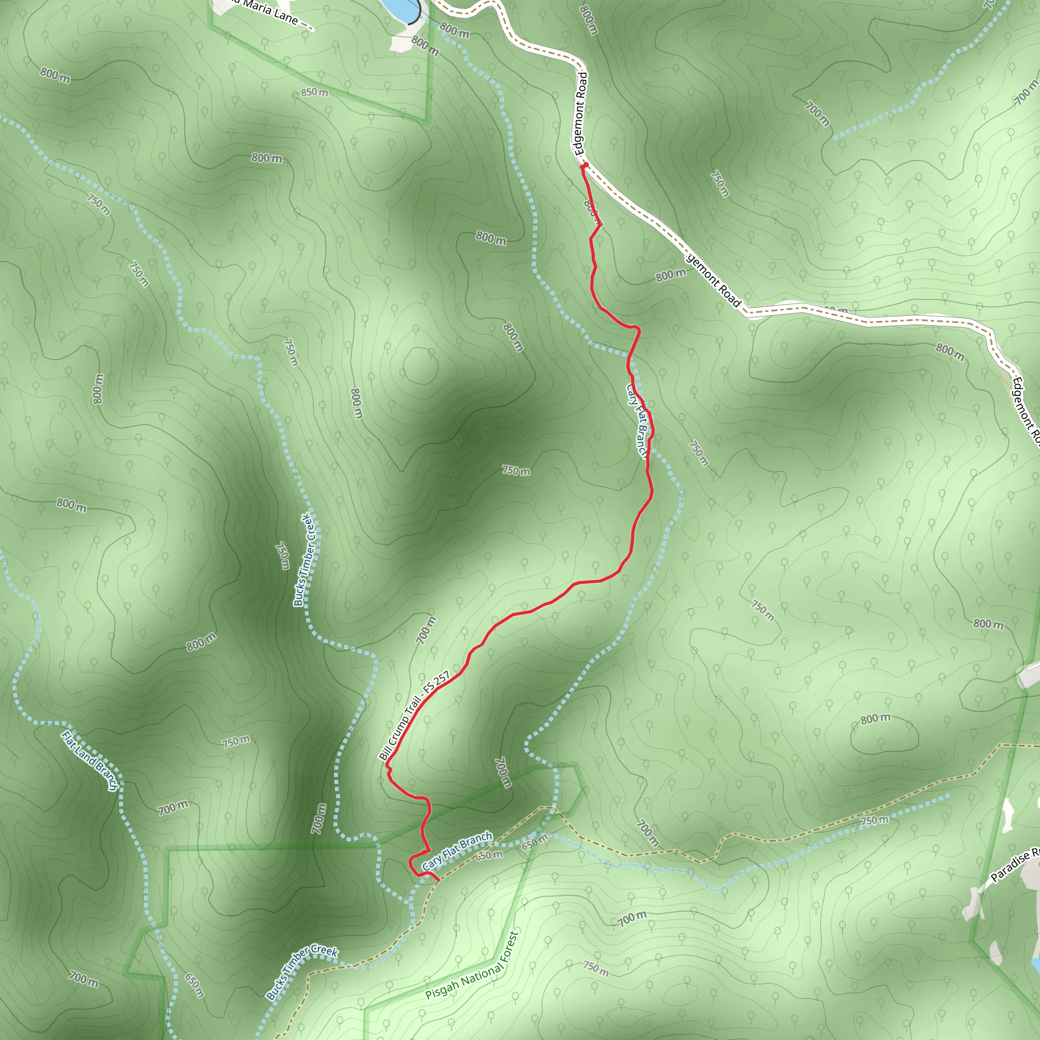 Bill Crump Trail mobile static map