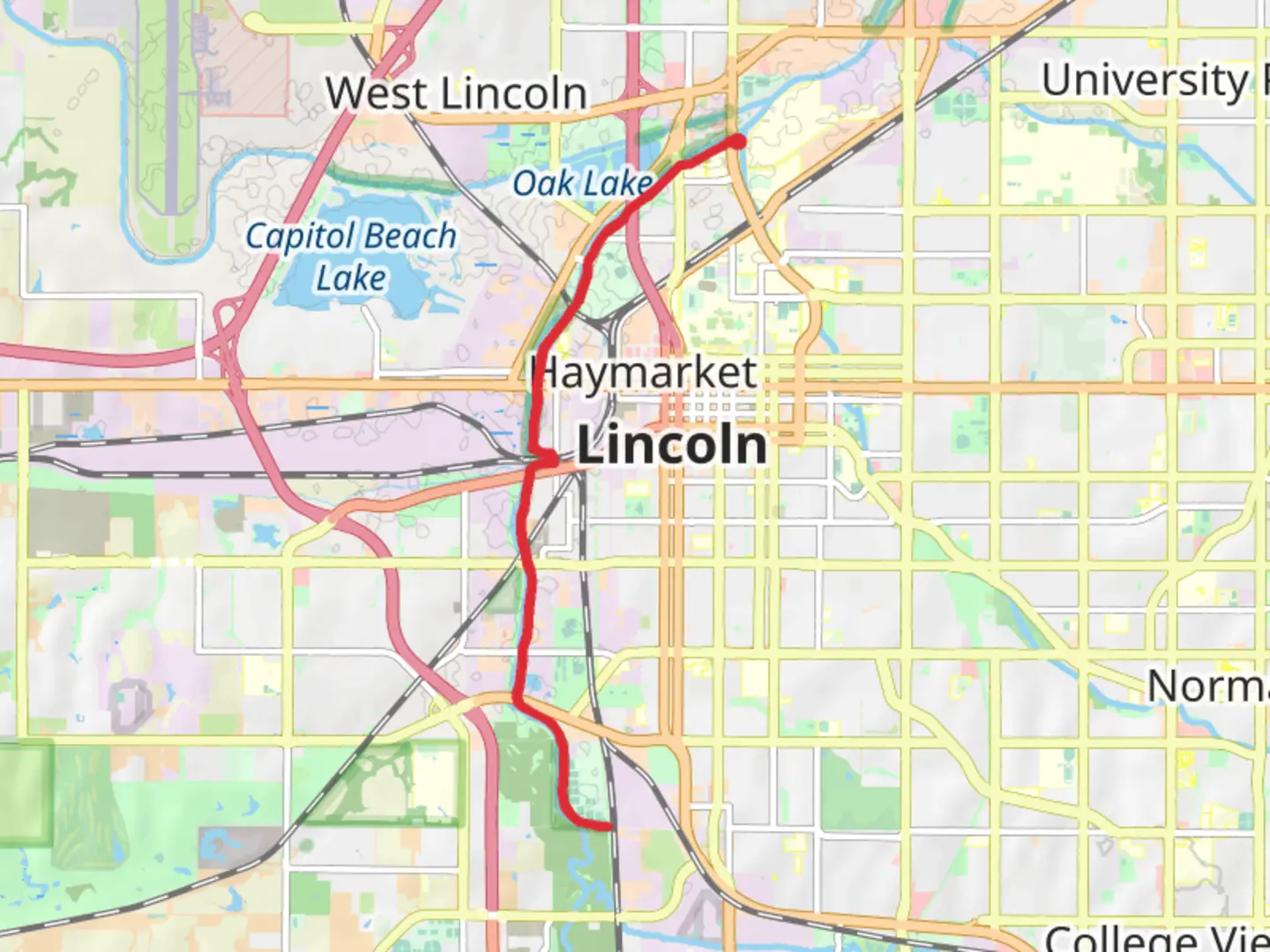 An image depicting the trail Salt Creek Levee Trail and its surrounding area.