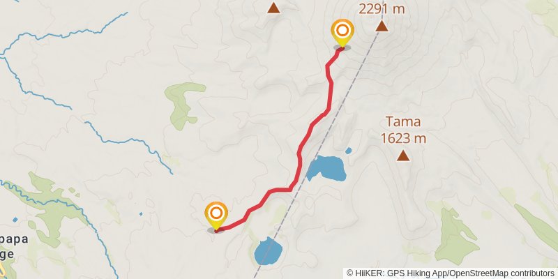 Tongariro Northern Circuit spur 1 Map