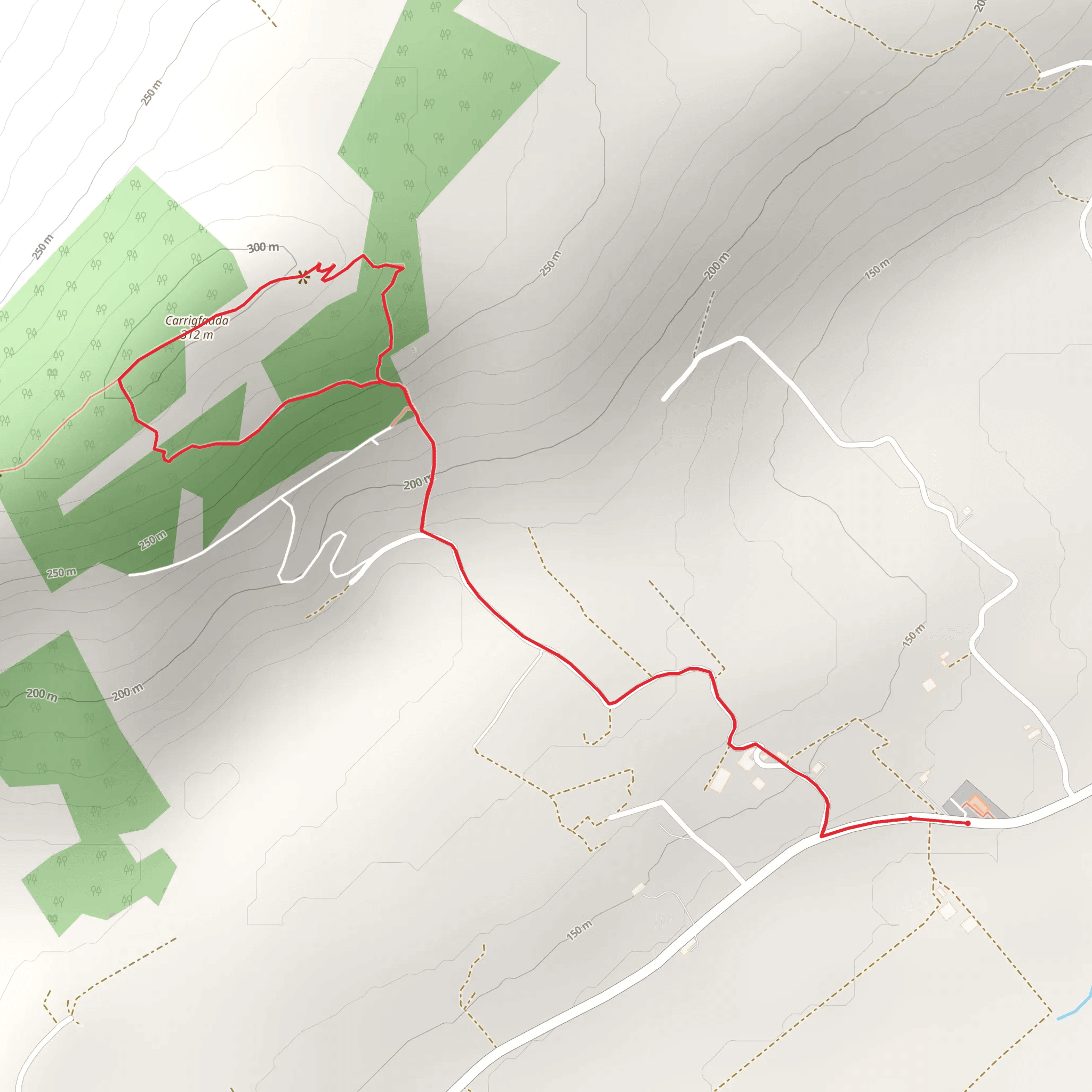 Carrigfadda - Carrigfadda Hill Walk mobile static map