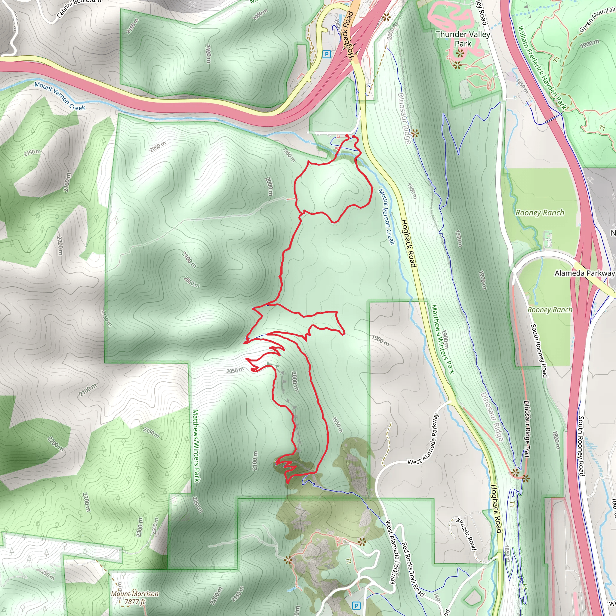 Matthews and Winters Park Loop Trail mobile static map