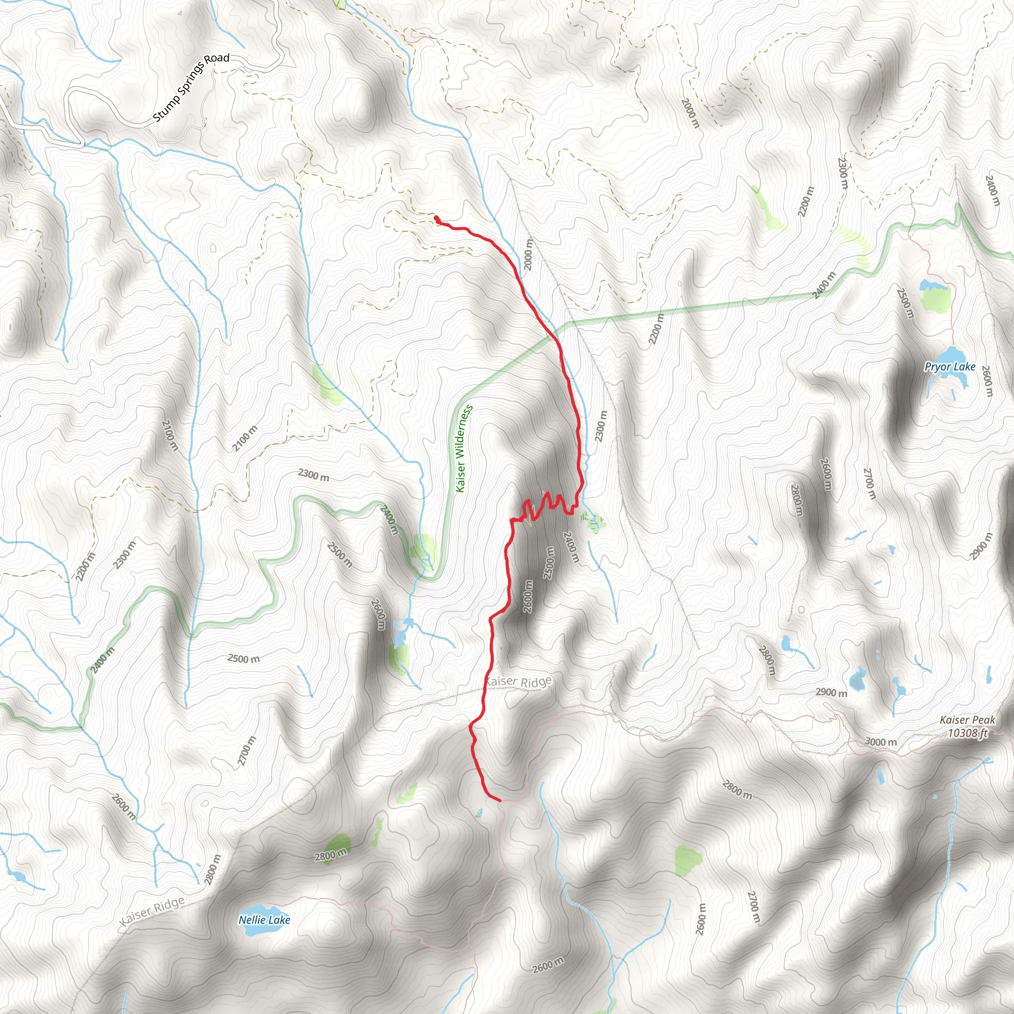 Gloria Meadow Trail mobile static map