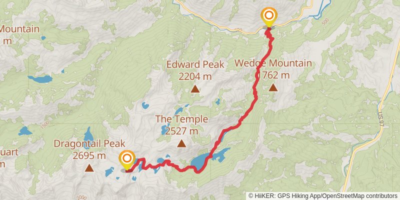 The Enchantments Trail stage 2 Map