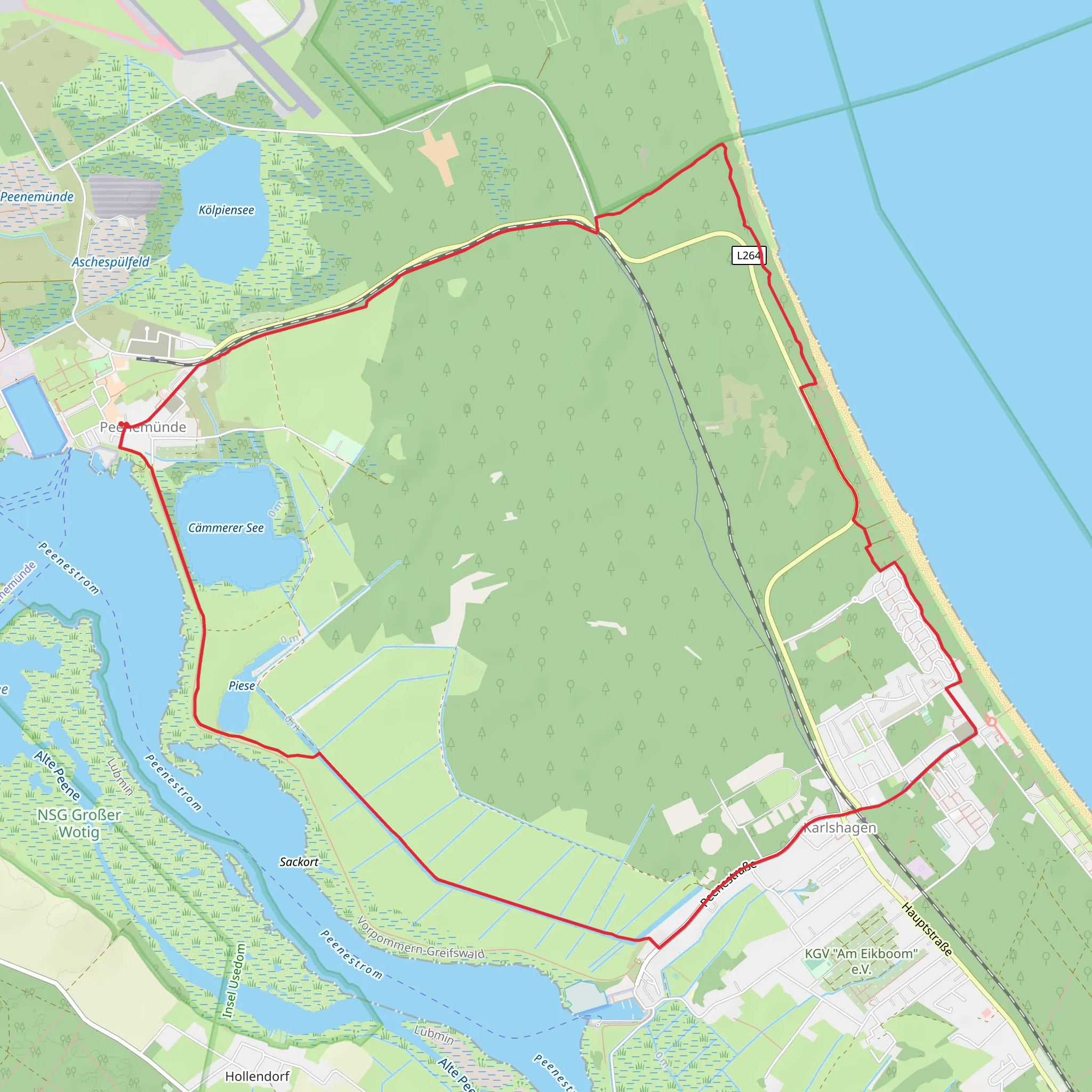 Cämmerer See and Piese Loop mobile static map