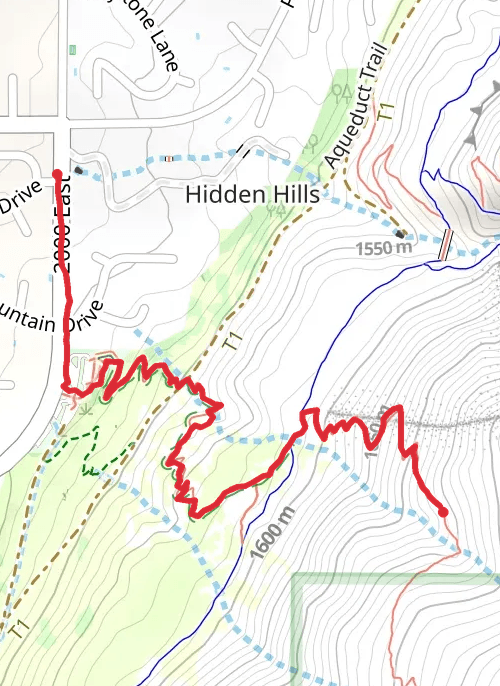 Hike on Lone Peak via Cherry Canyon Logging Trail mobile static map