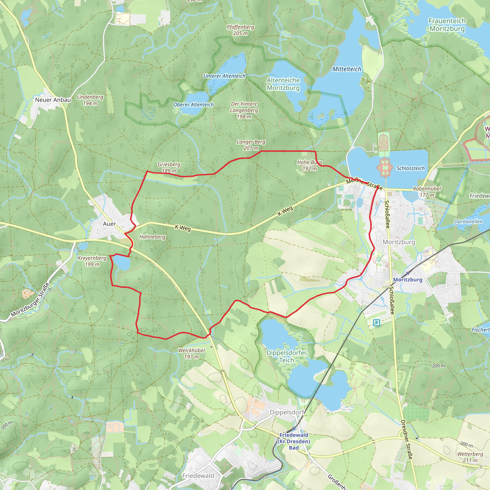 Ilschenteich via Auer Rundweg mobile static map