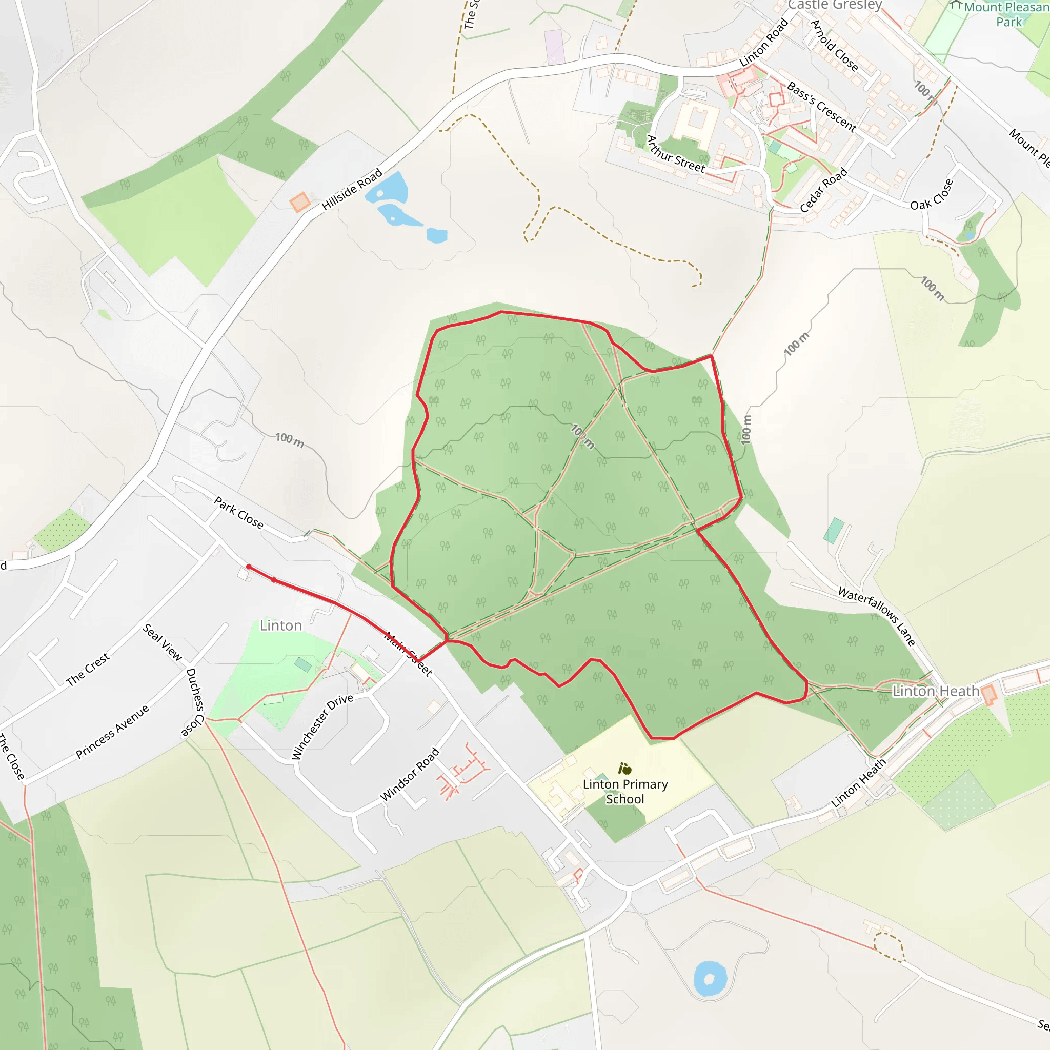 Linton Circular Walk mobile static map